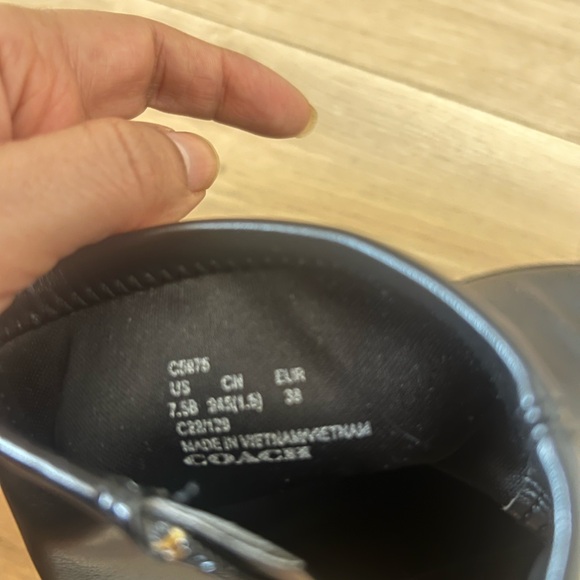 Coach Joy Black Leather Bootie - Picture 7 of 7